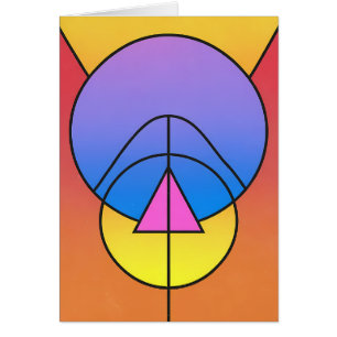 Abstract Geometric Circles Line Colorful Card