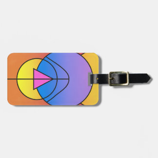 Abstract Geometric Circles Line Colorful Poster Luggage Tag