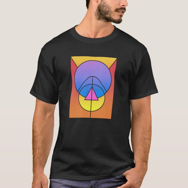 Abstract Geometric Circles Line Colorful  T-Shirt (Front)