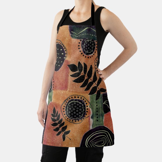 Abstract Geometric Circles Shapes and Leaves | Apron (Insitu)