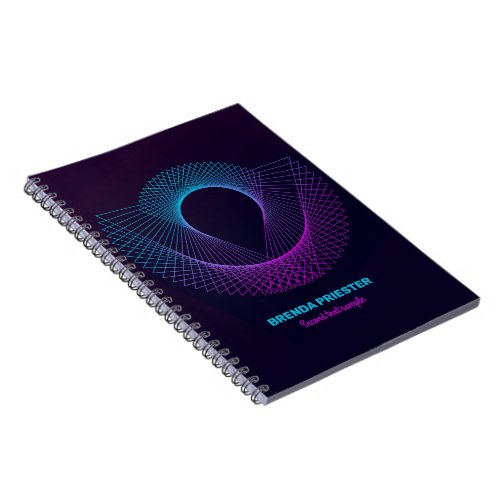 Abstract geometric circular design notebook