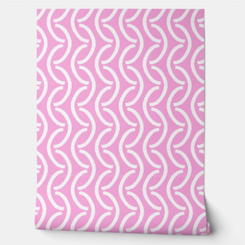 Abstract Geometric Citrus Peel Pattern Pink Wallpaper