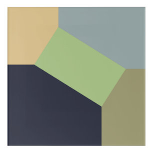 Abstract Geometric Color Block Acrylic Print