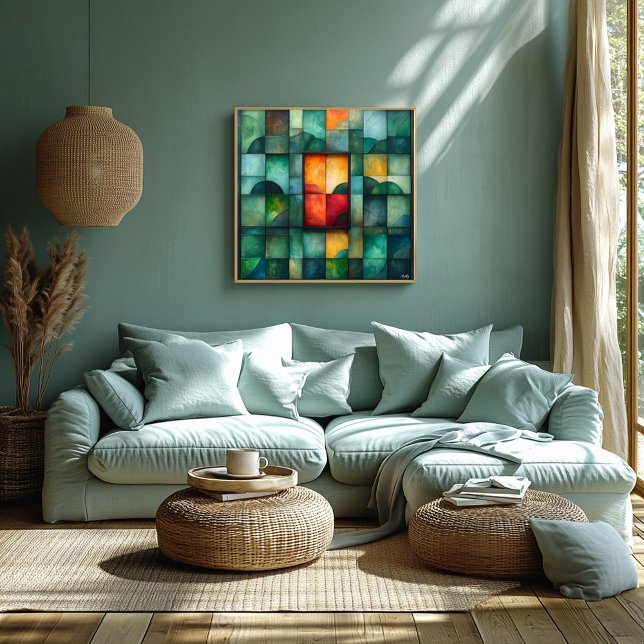 Abstract Geometric Color Block Art – Modern  Poster (Creator Uploaded)