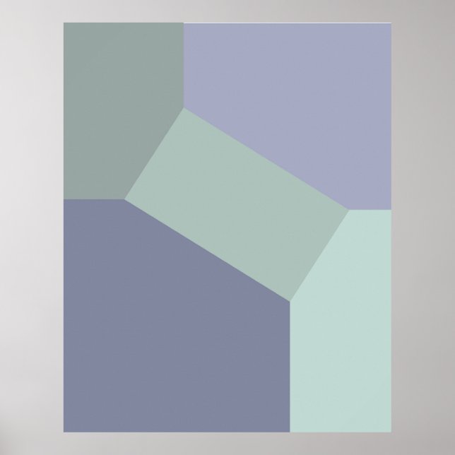 Abstract Geometric Color Block Poster (Front)