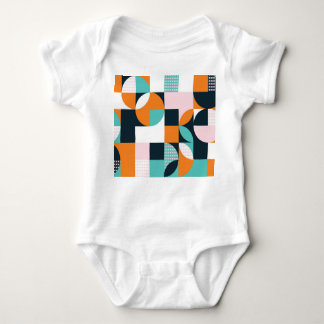 Abstract Geometric: Colorful 3D Effect. Baby Bodysuit