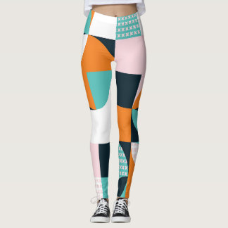 Abstract Geometric: Colorful 3D Effect. Leggings