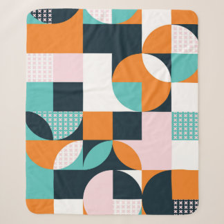 Abstract Geometric: Colorful 3D Effect. Sherpa Blanket