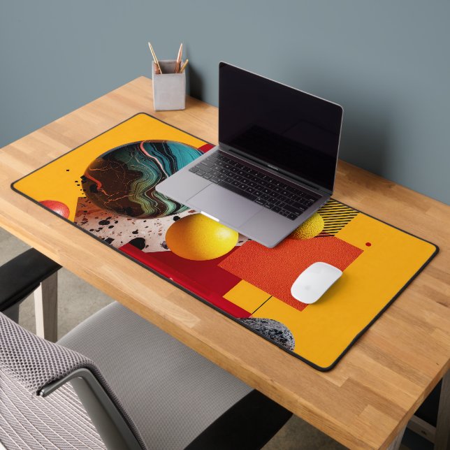 Abstract geometric colorful composition  desk mat (Office 2)