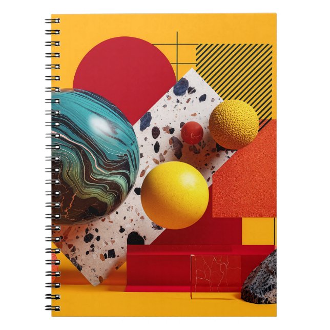 Abstract geometric colorful composition  notebook (Front)