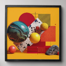 Abstract geometric colorful composition