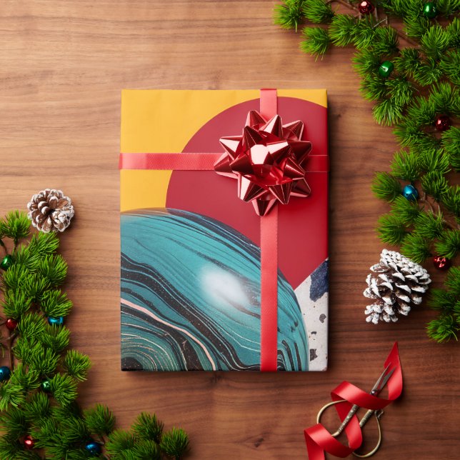 Abstract geometric colorful composition  wrapping paper (Holiday Gift)