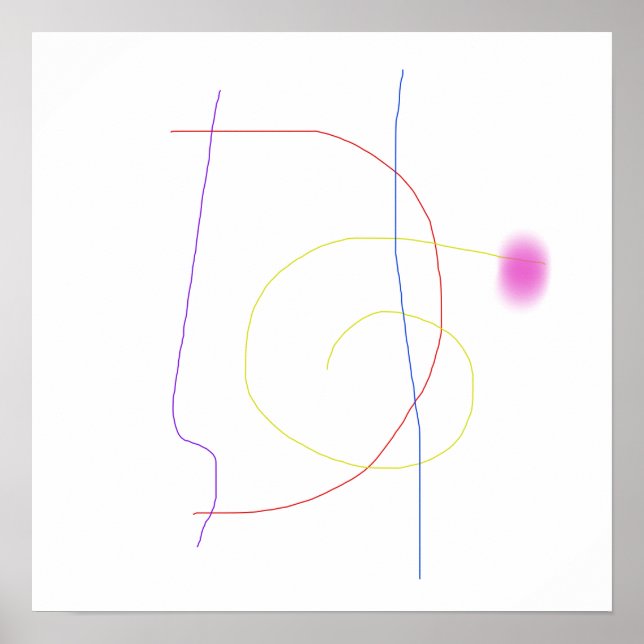 Abstract Geometric Colorful Lines Poster (Front)