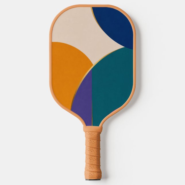 Abstract Geometric Colorful Pickleball Paddle  (Front)