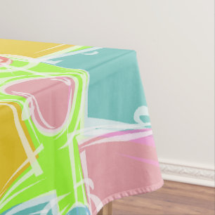 Abstract Geometric Colorful  Tablecloth