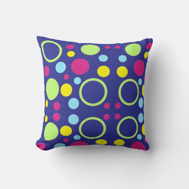 Abstract Geometric Colorful Throw Pillow (Front)