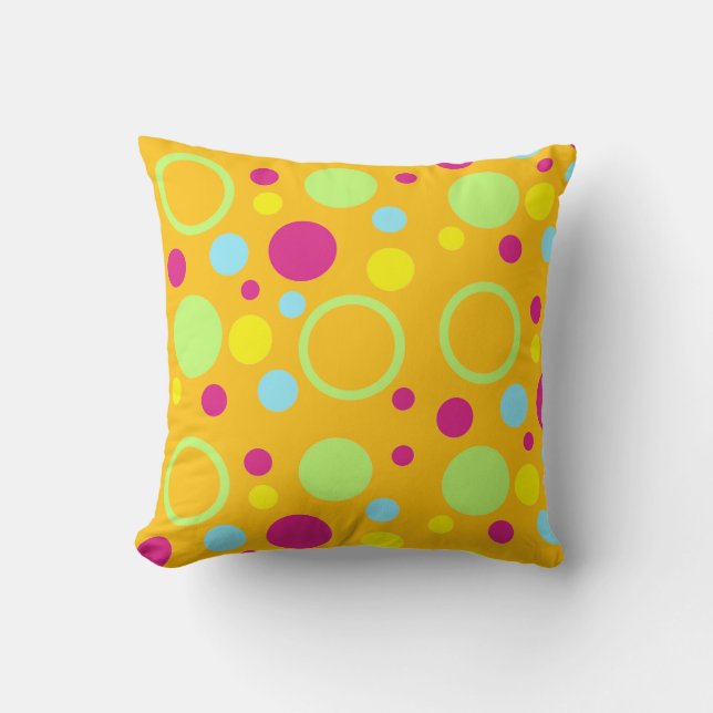 Abstract Geometric Colorful Throw Pillow (Front)