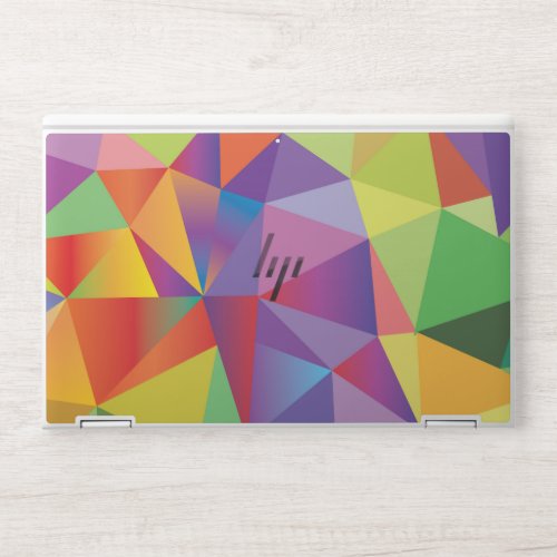 Abstract Geometric colorful triangle pattern HP Laptop Skin