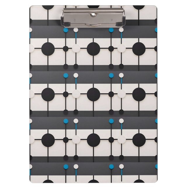 Abstract Geometric Composition Featuring Circles Clipboard (Front)