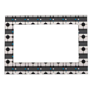 Abstract Geometric Composition Featuring Circles Magnetic Frame