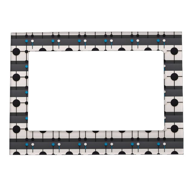 Abstract Geometric Composition Featuring Circles Magnetic Frame (Front)