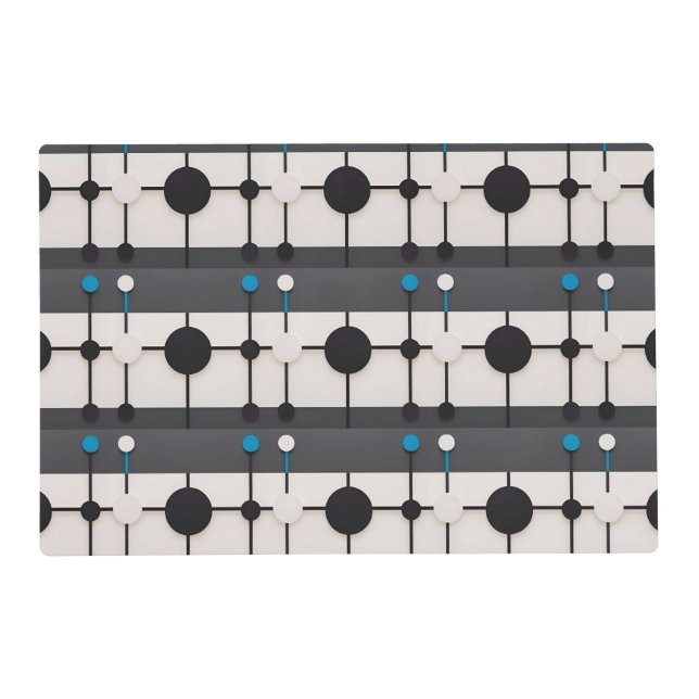Abstract Geometric Composition Featuring Circles Placemat (Front)