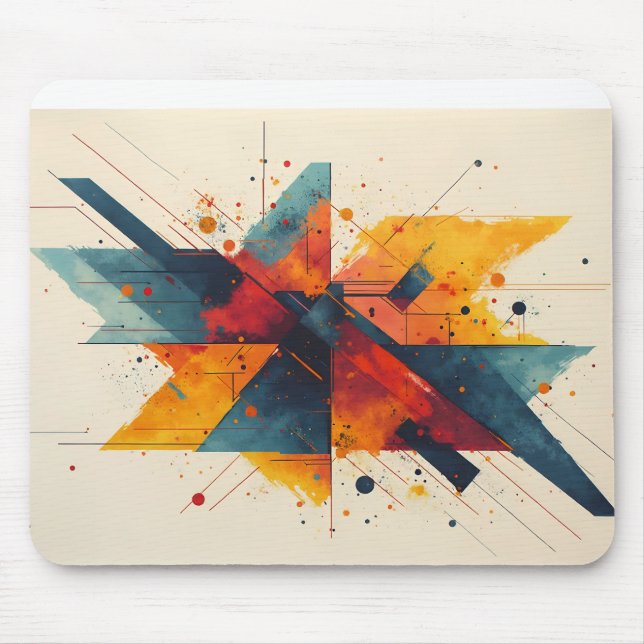 Abstract geometric composition mouse pad (Front)