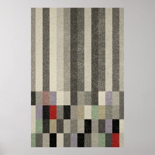 Abstract Geometric Composition Neutral colors Poster
