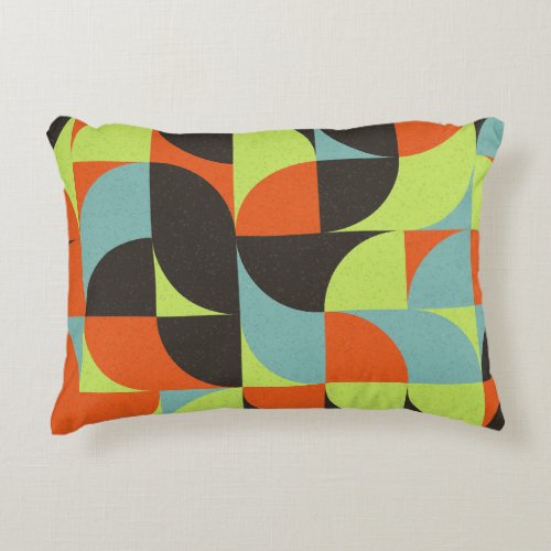 Abstract Geometric Computational Art Illustration Accent Pillow