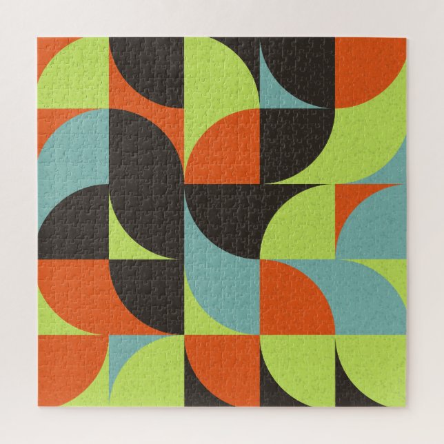Abstract Geometric Computational Art Illustration Jigsaw Puzzle (Vertical)