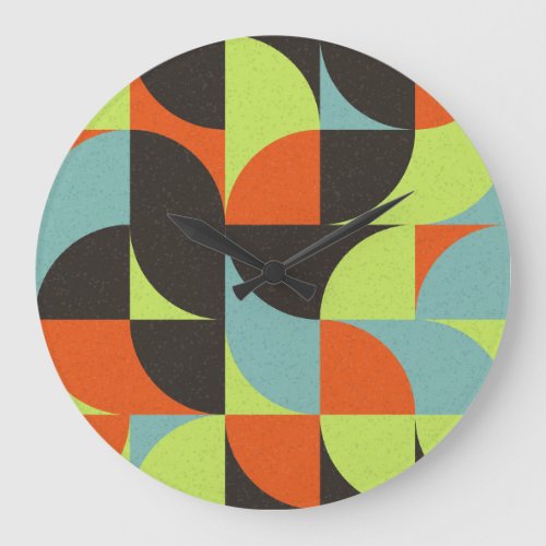Abstract Geometric Computational Art Illustration Large Clock