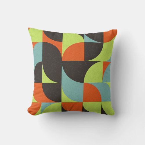 Abstract Geometric Computational Art Illustration Throw Pillow