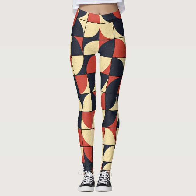 Abstract geometric: computational art. leggings (Front)
