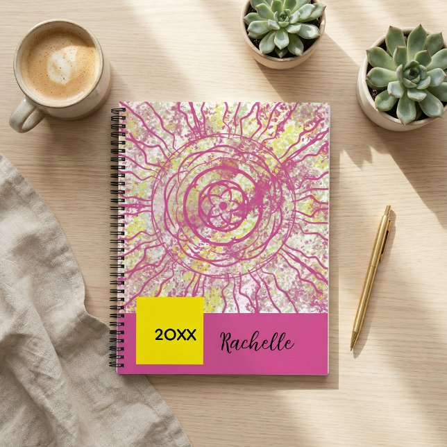 Abstract geometric contemporary colourful spiral  notebook (Creator Uploaded)