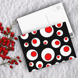 Abstract Geometric Cool Circles Postcard