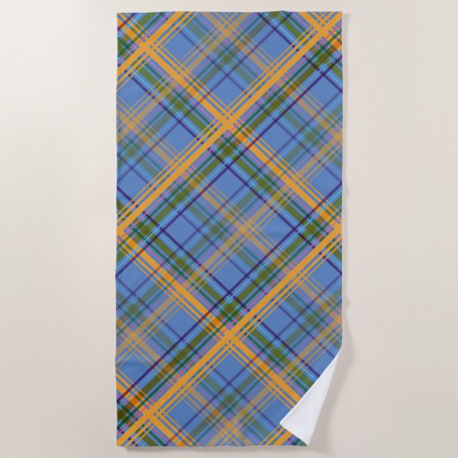 Abstract Geometric Creation Beach Towel (Front)