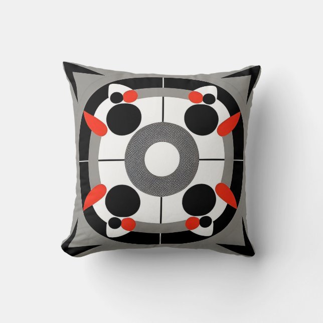 Abstract Geometric Creative Modern Home Decor Throw Pillow (Front)