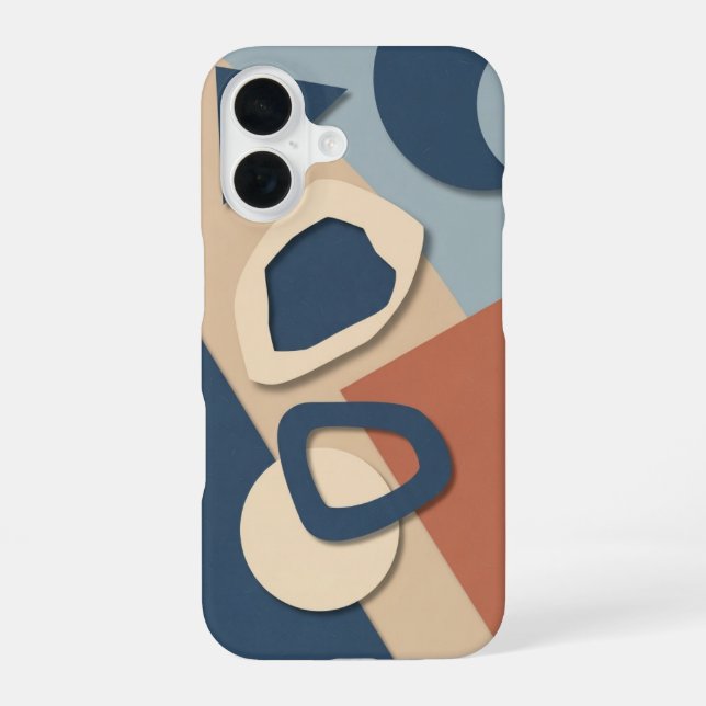 Abstract Geometric Cutout iPhone Case (Back)