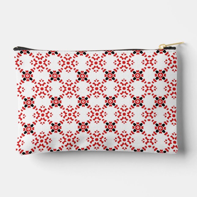 abstract geometric design accessory pouch (Back)