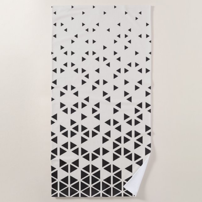 Abstract Geometric Design Beach Towel (Front)