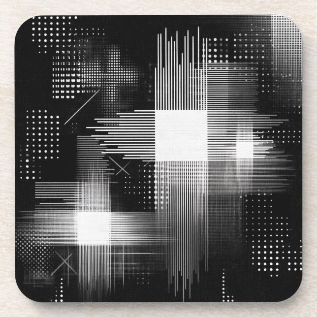 Abstract Geometric Design Beverage Coaster (Front)
