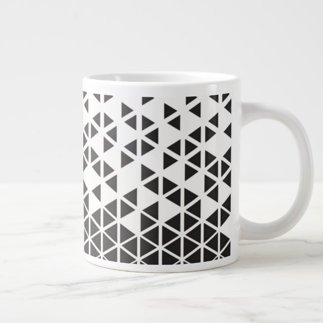 Abstract Geometric Design Giant Coffee Mug (Right)