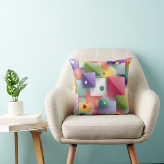 Abstract Geometric Design Throw Pillow