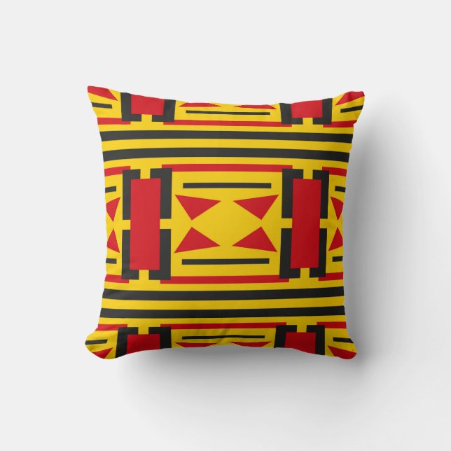 Abstract geometric design throw pillow (Front)
