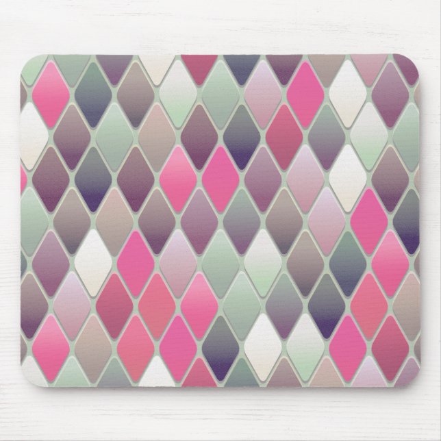 Abstract Geometric Design Triangular Shapes Mouse Pad (Front)