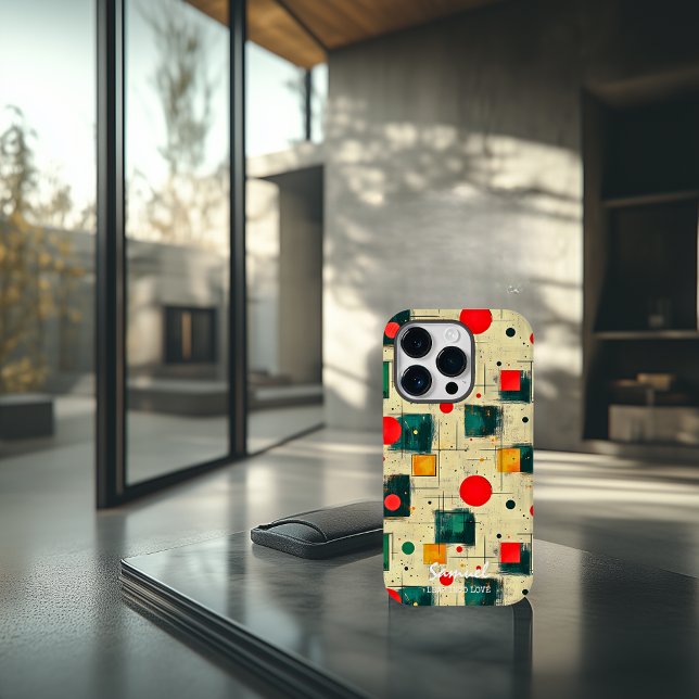 Abstract Geometric Design with Custom Name Case-Mate iPhone Case (Creator Uploaded)