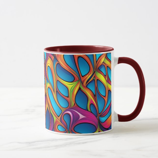 Abstract geometric digital pattern 35 - Coffee Mug (Right)