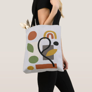 Abstract Geometric Earth Tone   Tote Bag