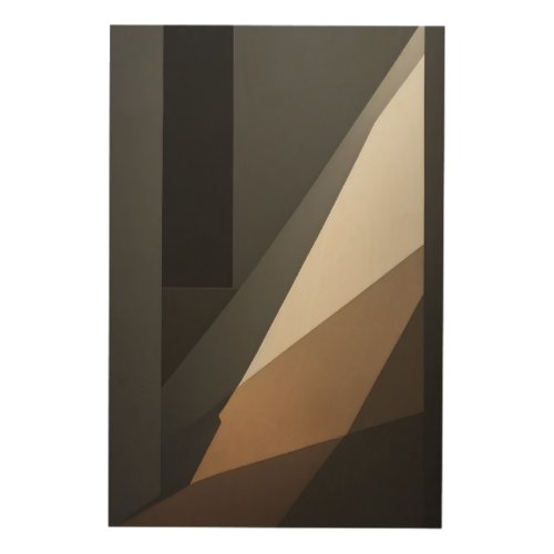 Abstract Geometric Earthy Tones Wood Wall Art