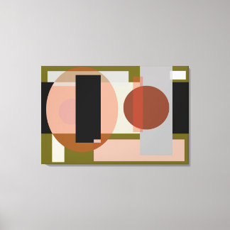 Abstract Geometric Egg and Shapes Canvas Print